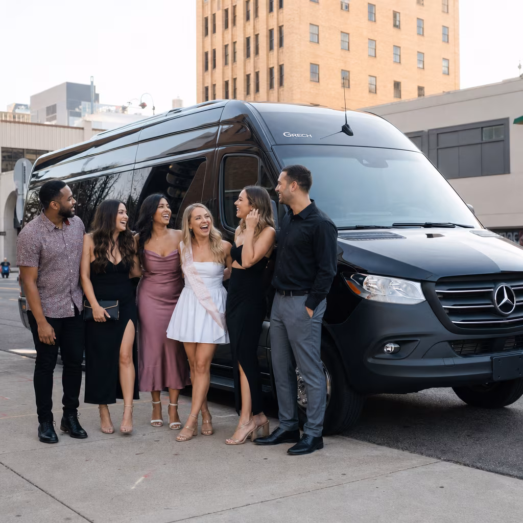 Bachelor and bachelorette party bus