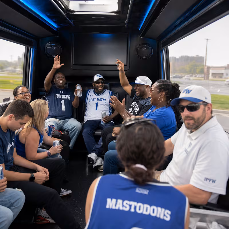 Fort Wayne Sporting Event Transportation fleet vehicle